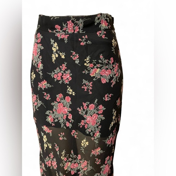 Lumiere Black Floral Maxi Skirt - Picture 2 of 5